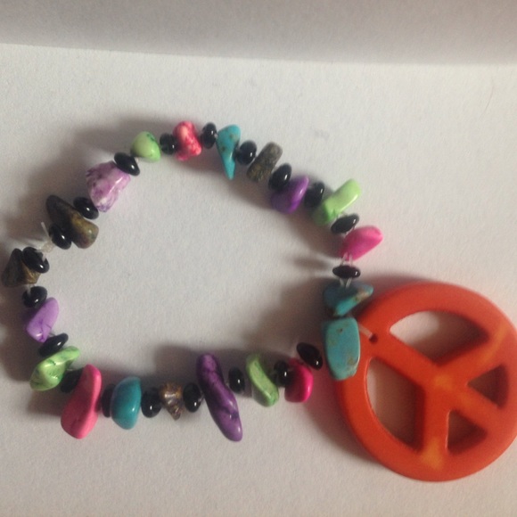 Rainbow bracelet ring and earings - Picture 1 of 3