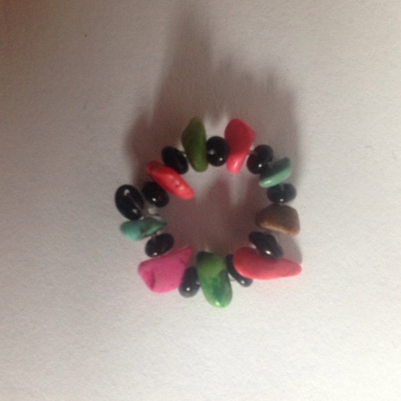 Rainbow bracelet ring and earings - Picture 3 of 3