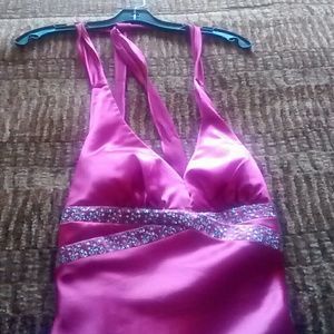 Hi- lo pink formal dress