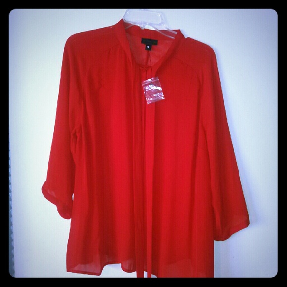 Beautiful red blouse NWT