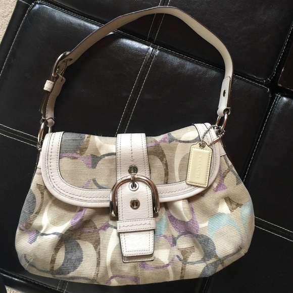 COACH canvas/leather shoulder bag