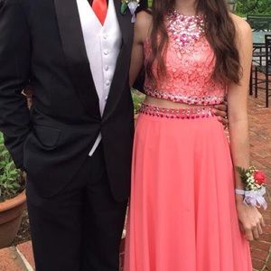 Rachel Allan two-piece prom dress