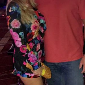 Bebe romper black floral