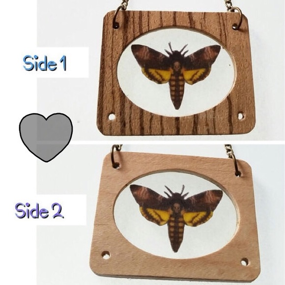 ODDITIES: Mini faux Deaths Head Moth - Picture 2 of 2