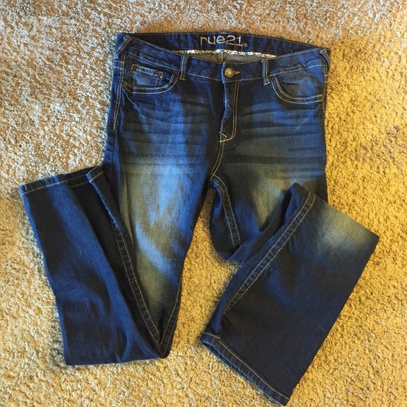 Mid rise boot cut jeans