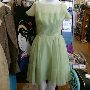 Vintage 1960s Mint Green Dress