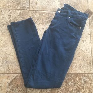 Paige denim teal Peg Skinny jeans