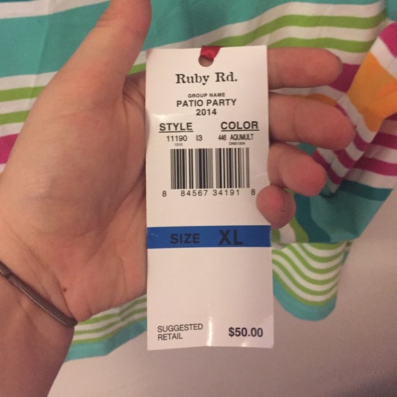 Ruby Rd. Striped Top - Picture 2 of 3