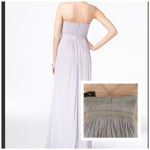 👗Strapless beaded bodice floor length tulle gown - Picture 4 of 4