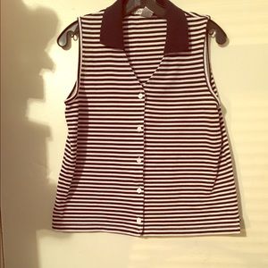 Striped collar shirt