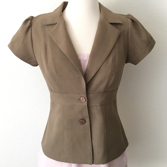 Short Sleeve Tan Blazer