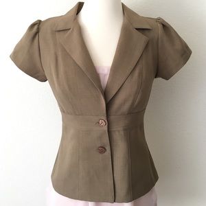 Short Sleeve Tan Blazer