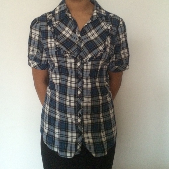Short sleeve flannel shirt