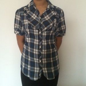 Short sleeve flannel shirt