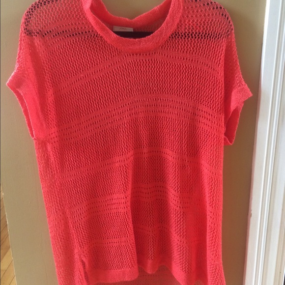 Coral cute top