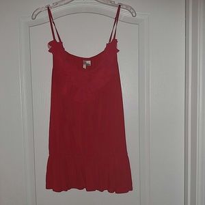 Red Ruffled Tank