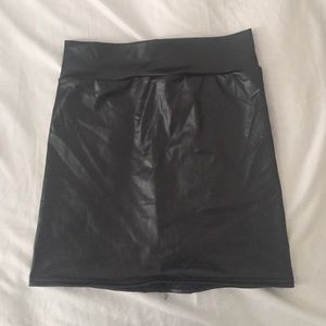 Black mini skirt