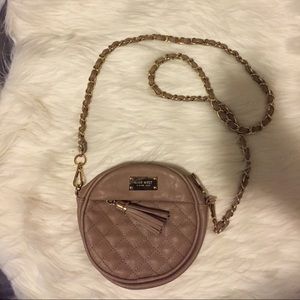 Nude quilted Nine West crossbody