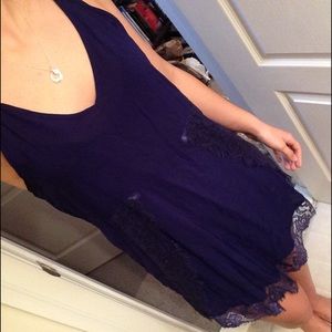 Free People Slip dress "Eyelash" in Royal Blue