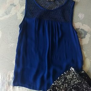 Zara Navy Blue Top