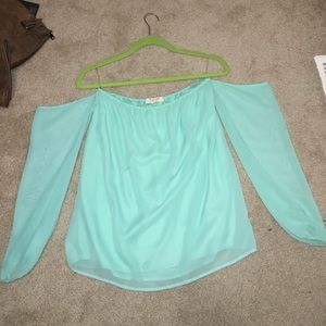 Cold shoulder long sleeve top