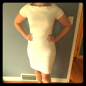 White Banana Republic sheath dress