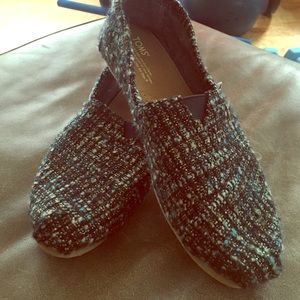 Toms wool blue shoes