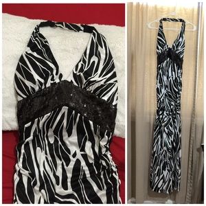 Black and White long dress