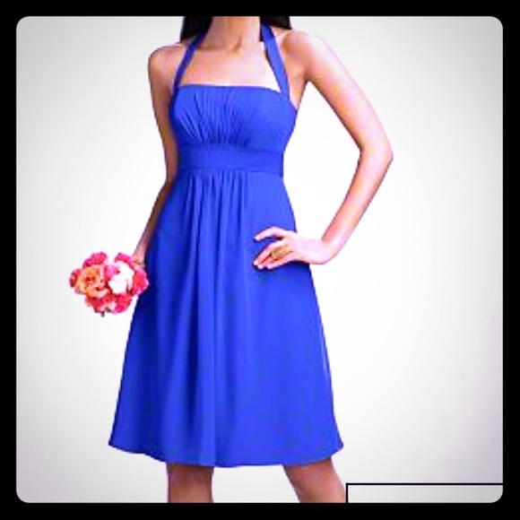 Cobalt Alfred Angelo Halter Dress 7016sw  Size 16w