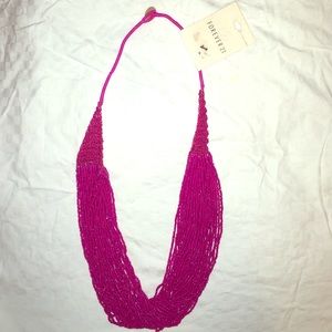 Forever21 Fuscia Multi Strand Necklace