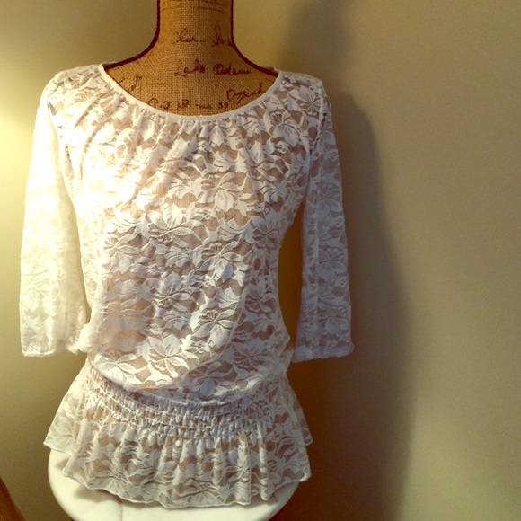 Sheer Lacy Top