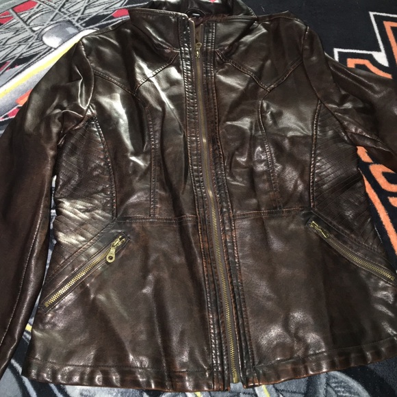 Giacca feaux leather jacket
