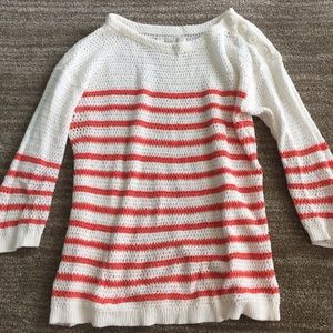 LAST CHANCE Open Knit Striped Sweater