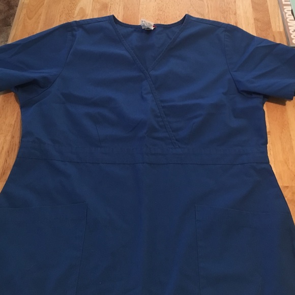 Royal Blue Dickies scrub top, medium