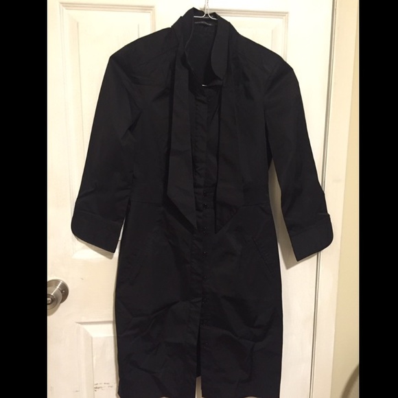 Black button down dress