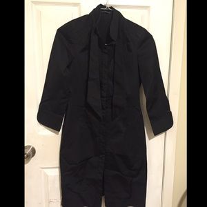 Black button down dress