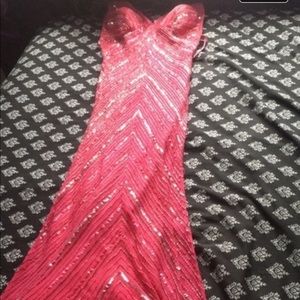 Long pink dress