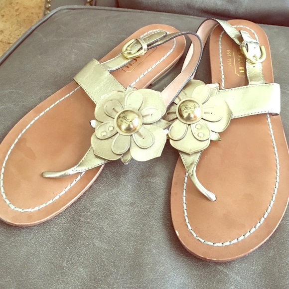Coach size 7.5 flower sandals!