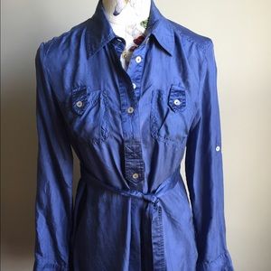 100% Blue Silk Tunic