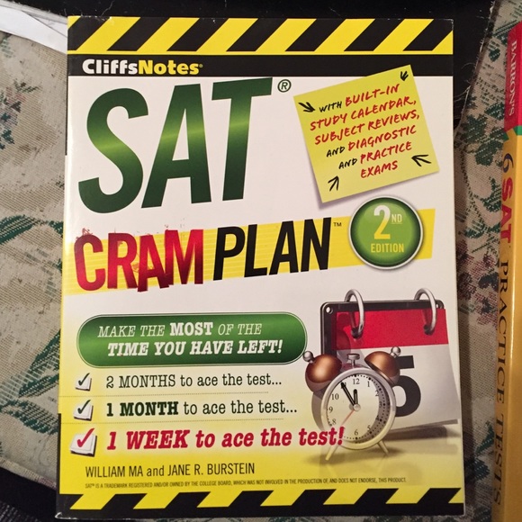 Cliff Notes SAT cram plan book