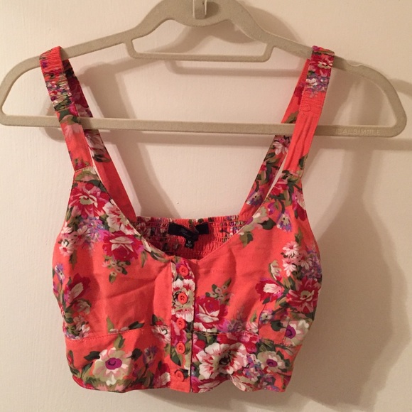 Orange summertime crop top from Tobi