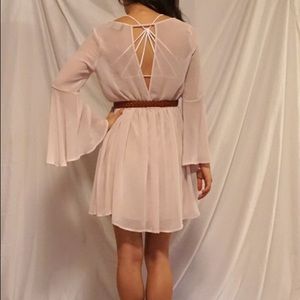 NWOT Audrey pale pink bohemian dress