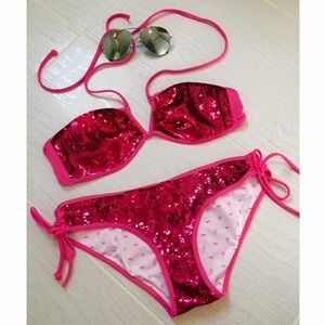 PINK Victoria Secret pink sequins bikini💕