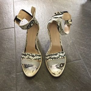 Loeffler Randall Snake Print Sandals