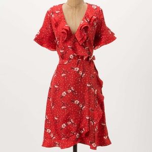 Karen walker Sakura dot wrap dress