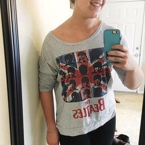 Slouchy, 3/4 sleeve, Beatles shirt