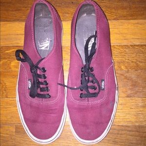 MAROON AND BLACK VANS