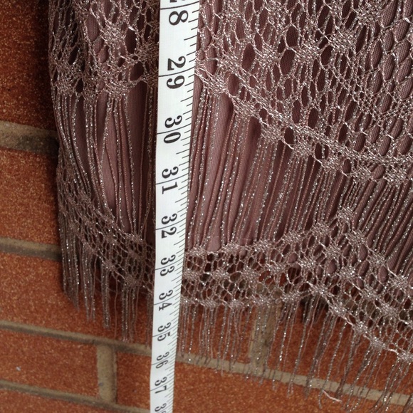 NWOT Gatsby-inspired dress, taupe metallic silver - Picture 4 of 4