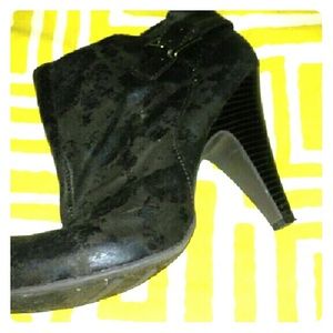 Distressed Brown Leather Bootie