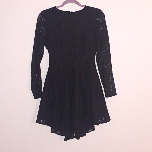 Long Sleeve Black Lace Dress w/ lining